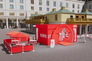 A model of KEWPIE MAYONNAISE's event installation in Covent Garden Piazza.