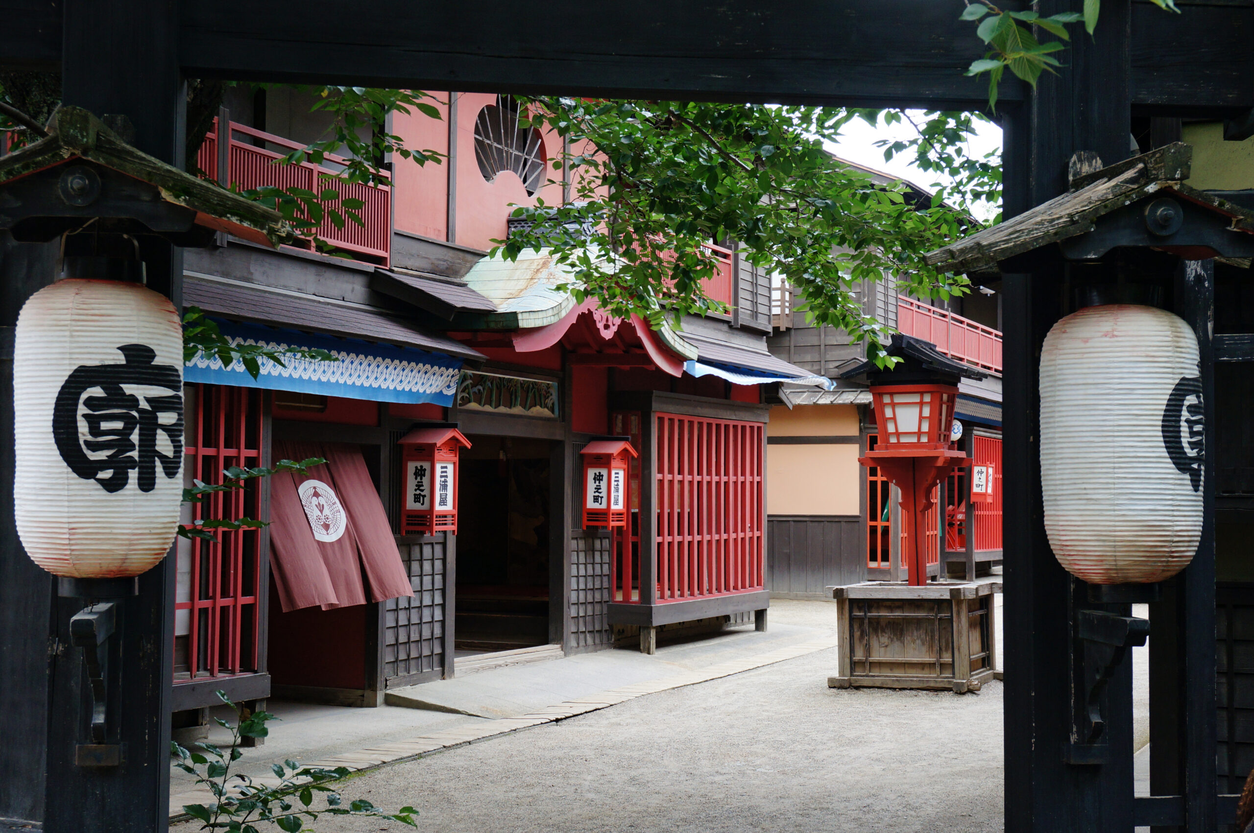 The recreated Edo period street at the Toei studio park in Uzumasa, Kyoto, now Uzumasa Kyoto Village.