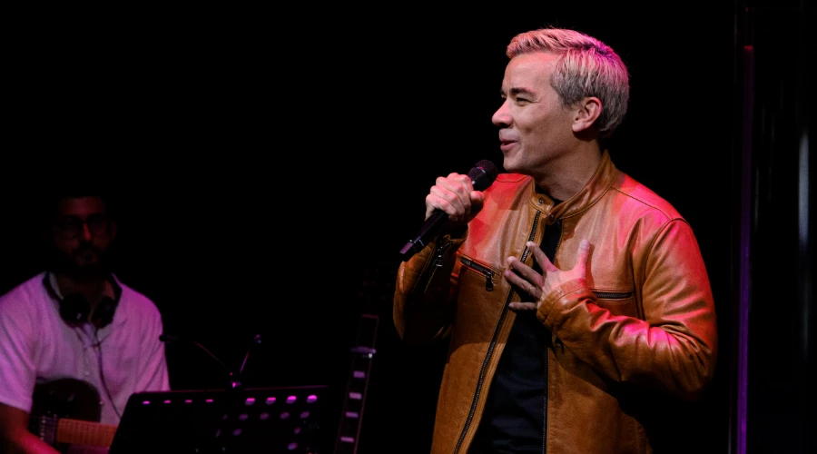 Conrad Ricamora singing at RepresentAsian at the Lyric Theatre in 2025