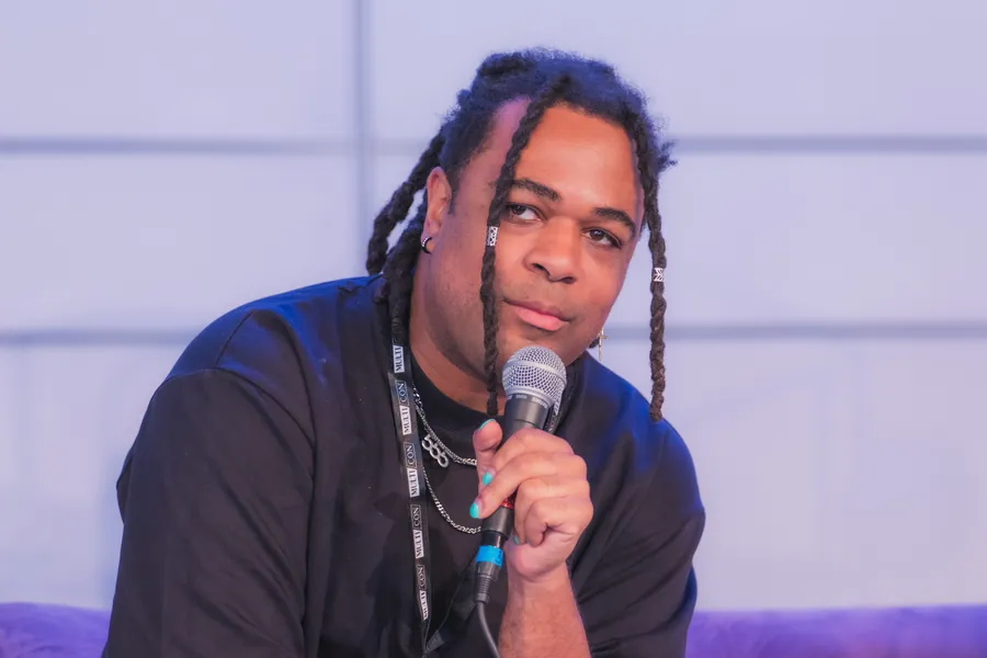 Voice actor Zeno Robinson, the English voice of Hawks in My Hero Academia, at MultiCon 2026